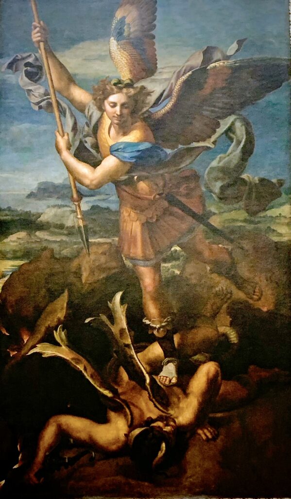 Saint Michel terrassant le dragon dit le Grand Saint Michel – 1518 – Raphaël
